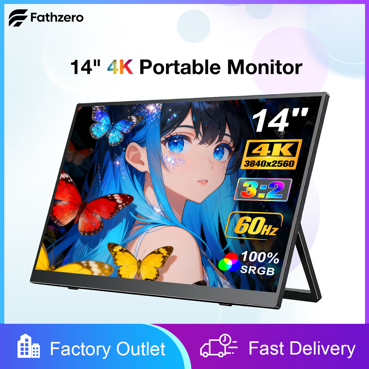 Pc Gaming Vs Ps5 - 14 Inch Portable Monitor 4K 3840x2560P