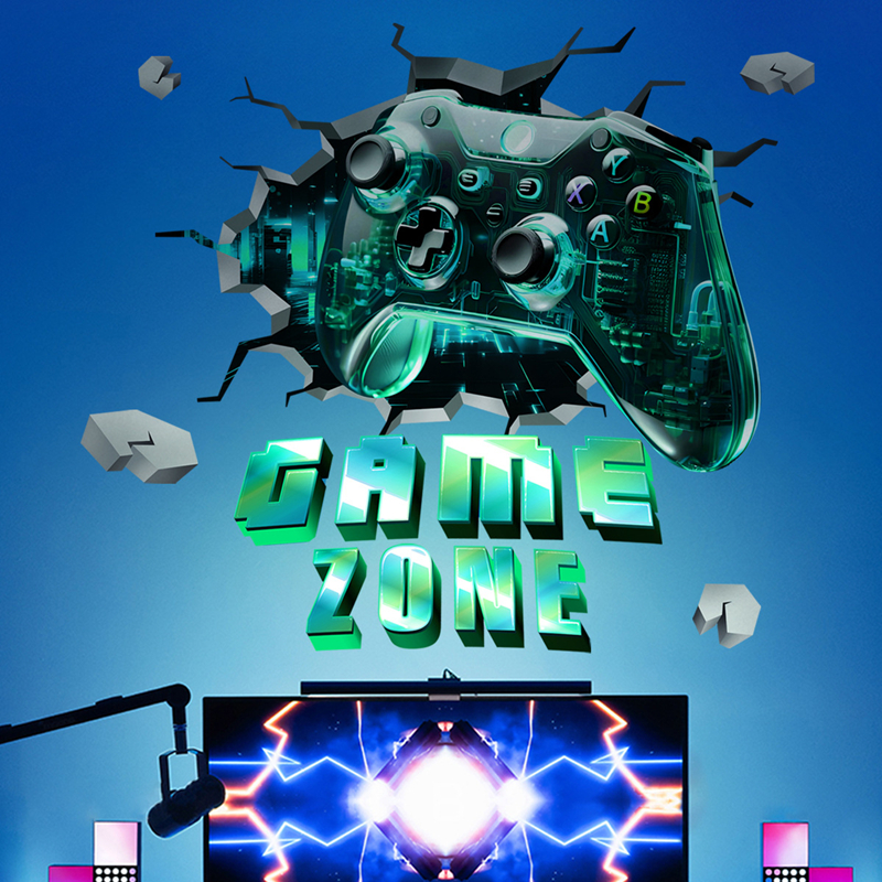 Game Zone Gaming Mural Broken  - Pc Gaming Wallpaper recensione e prezzo